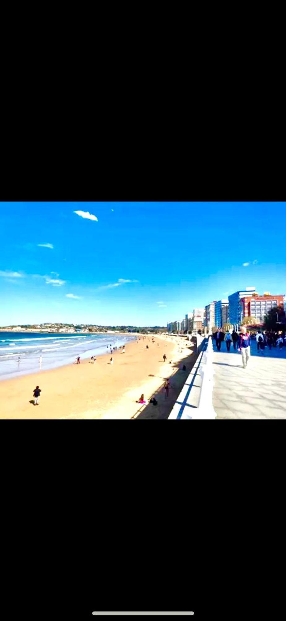 Atico Con Terraza, Vistas Al Mar Y Parking En Playa De S Lorenzo Gijon Ngoại thất bức ảnh